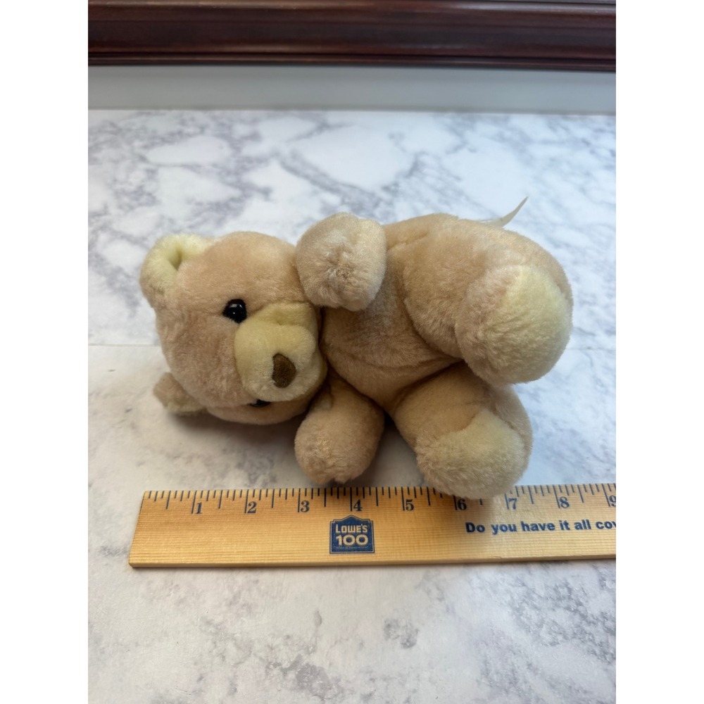 Vintage Honey Beige Plush Teddy Bear Soft Stuffed Animal Toy 7 Inch Small - Picture 4 of 9